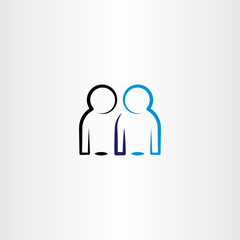 people stylized icon vector element design
