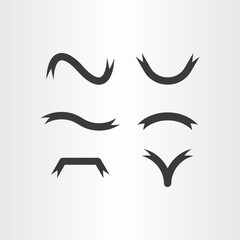 ribbon banner clip art vector set collection