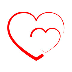 Abstract heart icon. Vector illustration.