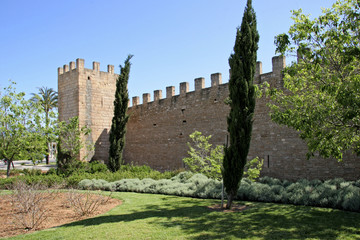 City wall of Alcudia, Mallorca, Balearic Islands, Spain, Europe