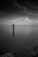 Dramatic sunset at the lake