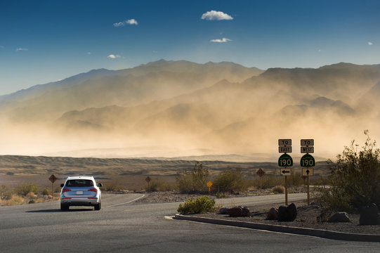 Road trip in Death Valley national park. Eastern California, USA