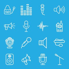 Set of 16 voice outline icons