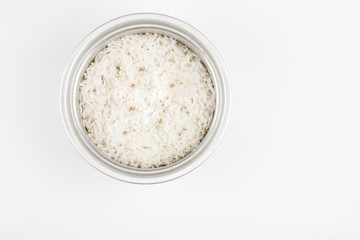 Rice in Rice cooker/ top view