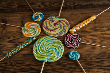 Colorful candy's and lollipop's