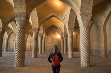The Vakil Mosque is a mosque in Shiraz contains 48 monolithic pillars carved in spirals, Fars Province Shiraz, Southern Iran - 142109976