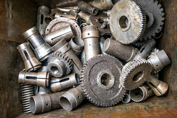 the working parts of machines and gears