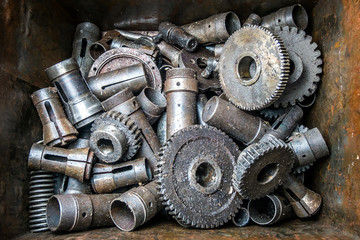 the working parts of machines and gears