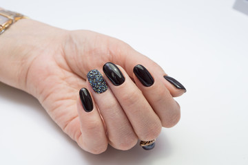 Natural nails and amazing clean manicure. Gel polish applied.