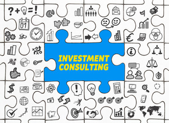 Investment Consulting / Puzzle mit Symbole