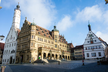 Fototapeta na wymiar Rathaus in Rothenburg ob der Tauber