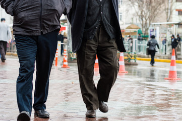 People walking in the street