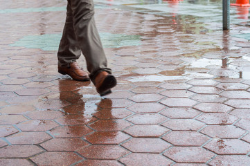 People walking in the street
