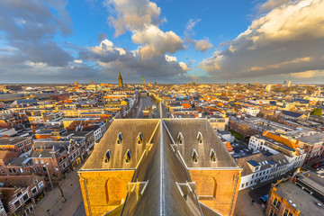Groningen city aerial view - obrazy, fototapety, plakaty