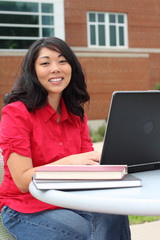 Obraz premium Female Asian college student series