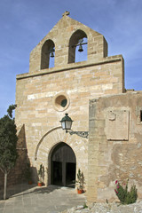 Fototapeta na wymiar Chapel at the Castell de Capdepera, Mallorca, Balearic Islands, Spain, Europe