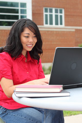 Fototapeta premium Female Asian college student series