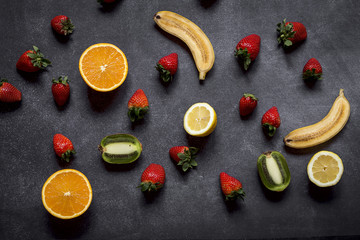 Obraz na płótnie Canvas Mix of fresh fruits