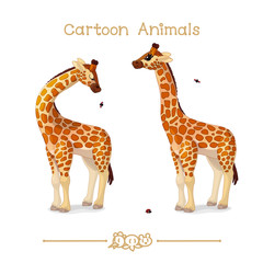 Toons series cartoon animals: pretty lady giraffe © Vetra Kori