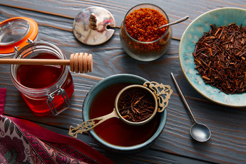 kukicha tea served in bowl