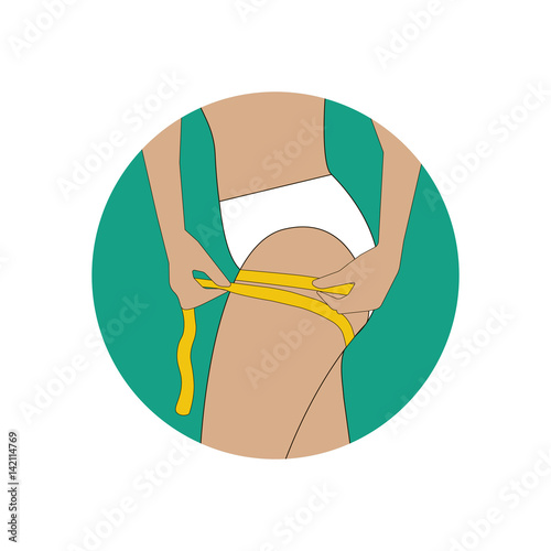 "Hip measurements illustration" Stock image and royaltyfree vector