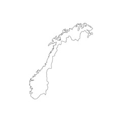 Norway map silhouette