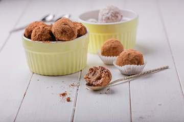 Homemade  truffles 
