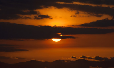 Fototapeta na wymiar sunset in Africa