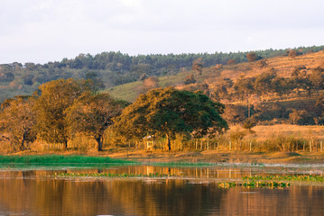 Sunset at a farm in the state of Minas Gerais, Brazil