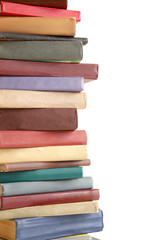 Old books isolated on a white background