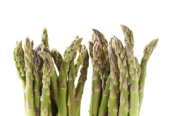 Green asparagus isolated on a white background