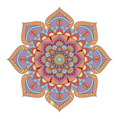 Flower Mandalas. Vintage decorative elements. Oriental pattern, vector illustration. Islam, Arabic, Indian, turkish, pakistan, chinese, ottoman motifs