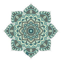 Flower Mandalas. Vintage decorative elements. Oriental pattern, vector illustration. Islam, Arabic, Indian, turkish, pakistan, chinese, ottoman motifs