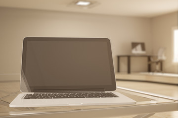 Fototapeta premium Blank laptop filter