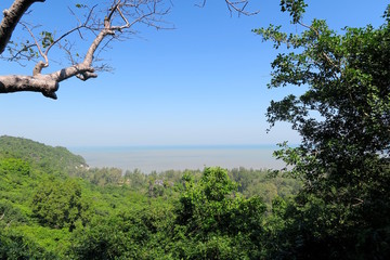 Sea view from the mountain top
