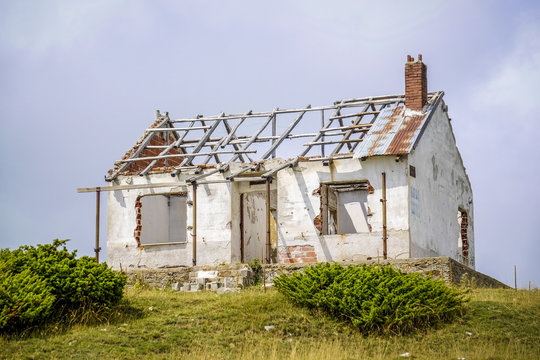 old abandoned dilapidated house