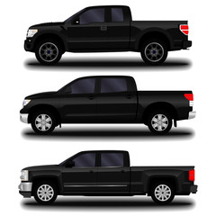 realistic car. Pickup set.