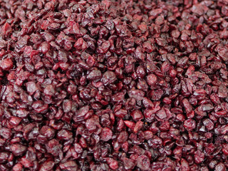 Dried cranberries can be used as background