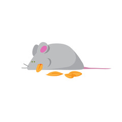 Mouse Eating Cereal Grains