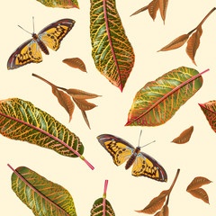 Tropial leaves pattern © purplebird