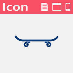 flat icon of skateboard