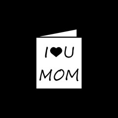 Mothers day greeting card icon