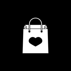 Shopping bag with heart icon