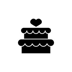Cake with hearth icon