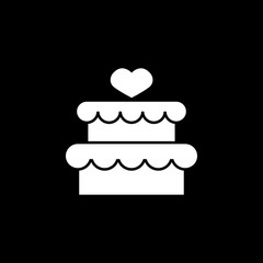 Cake with hearth icon