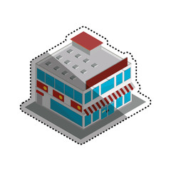 Naklejka premium Store shop building icon vector illustration graphic design