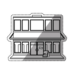 Store shop building icon vector illustration graphic design