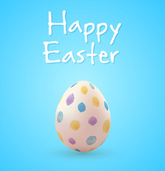 Easter egg on a blue background