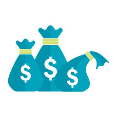 Money bag symbol. Financial investments icon. Budget management vector icon