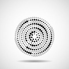 Abstract dotted circles. Dots in circular form. Vector design element